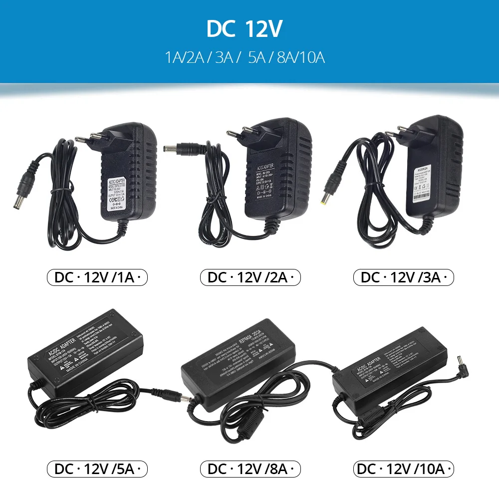 AC To DC 5V 12V 24V Led Power Supply 1A 2A 3A 5A 8A 10A Power Adapter Led Driver For Led Bar Light 5050 2835 3528 Led Strip