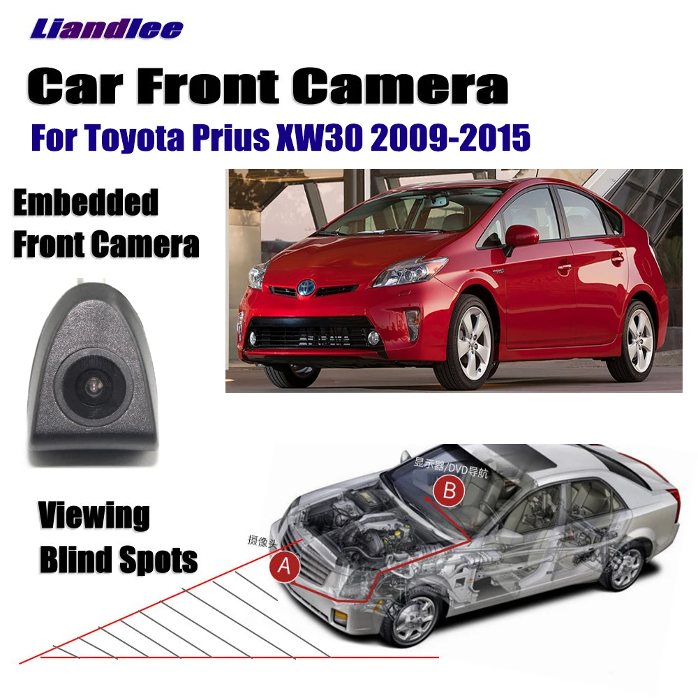 Car Front View Camera For Toyota Prius XW30 2009-2015 2010 2011 2012 Not Rear View Backup Parking CAM HD CCD Night Vision