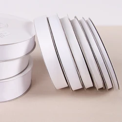 White Color Grosgrain Ribbon Polyester 1/8