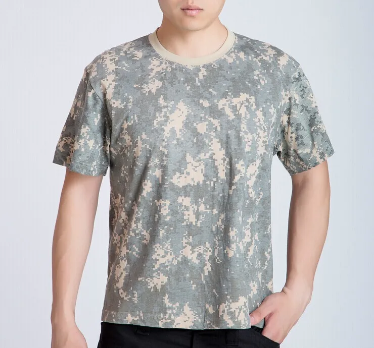 Summer Outdoors Hunting Camouflage T-shirt Men Breathable Tactical Combat T Shirt  Dry Sport Camo Outdoor Camp Tees