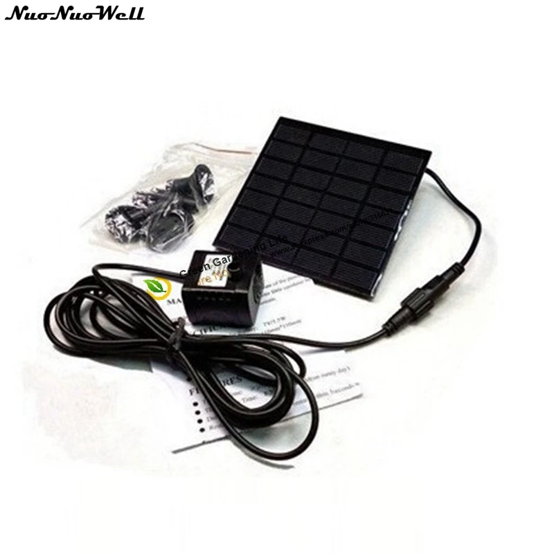 7V 1.2W Home Flower Garden Automatic Solar Water Kits Mini PV Landscape Fountain Fish Tank Water Cycle System Solar Panels