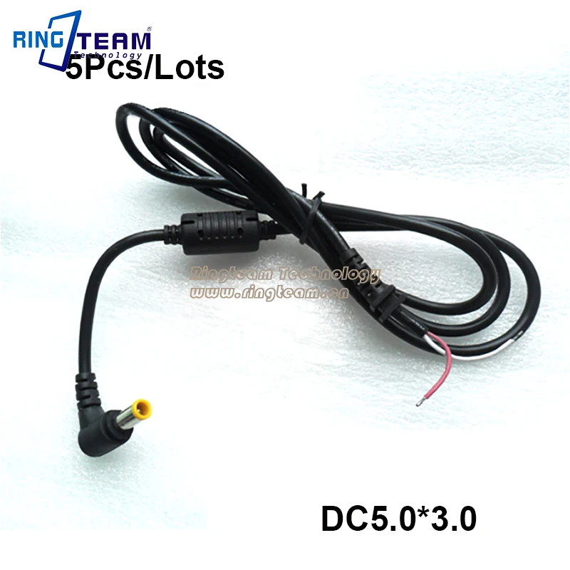 

5PCS/Lot For Samsung notebook power plug DC charging cable 5.0*3.0 5.5*3.0 needle with 1 elbow