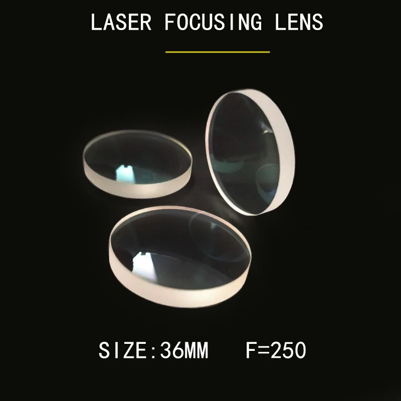 Weimeng laser focus lens mirrors 10 pcs 36mm F=250 JGS1 quartz glass material 1064nm AR Plano-convex For laser cut machine