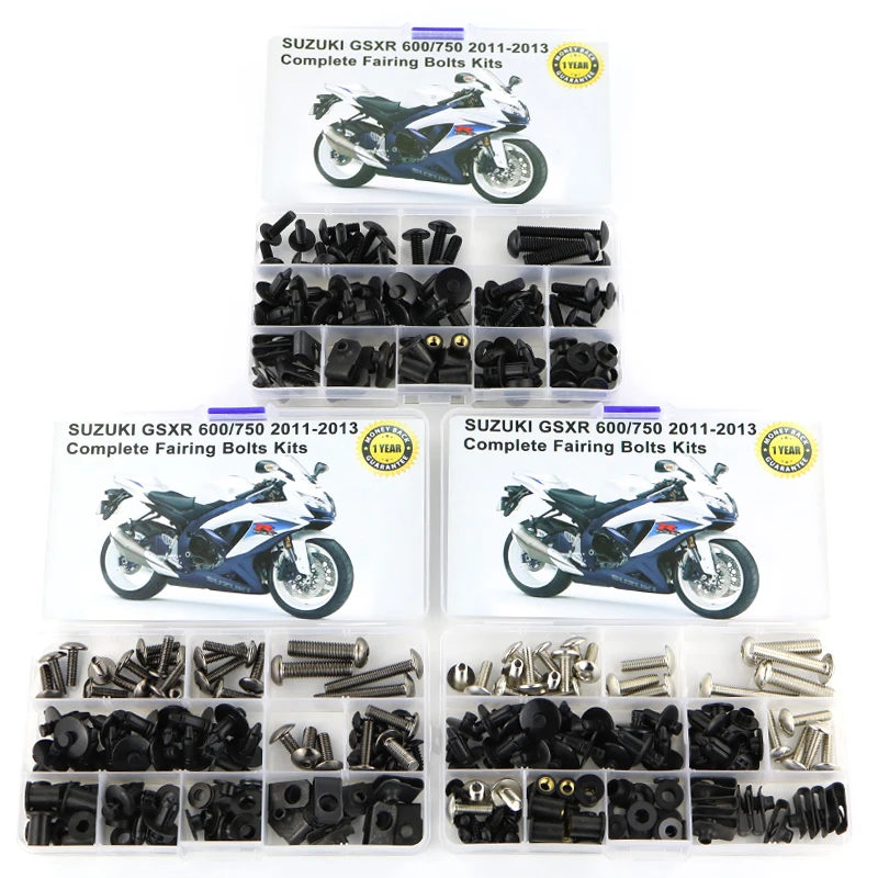 Fit For Suzuki GSXR600 GSX-R750 2011 2012 2013 2014 2015 2016 Motorcycle Complete Full Fairing Bolts Kit Steel Fastener Screws