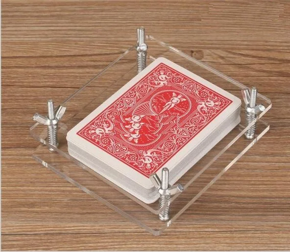 Crystal Card Press Crystal Card Flatten Restore Deformation Not Include Playing Card Magic Tricks Accessory YH1669