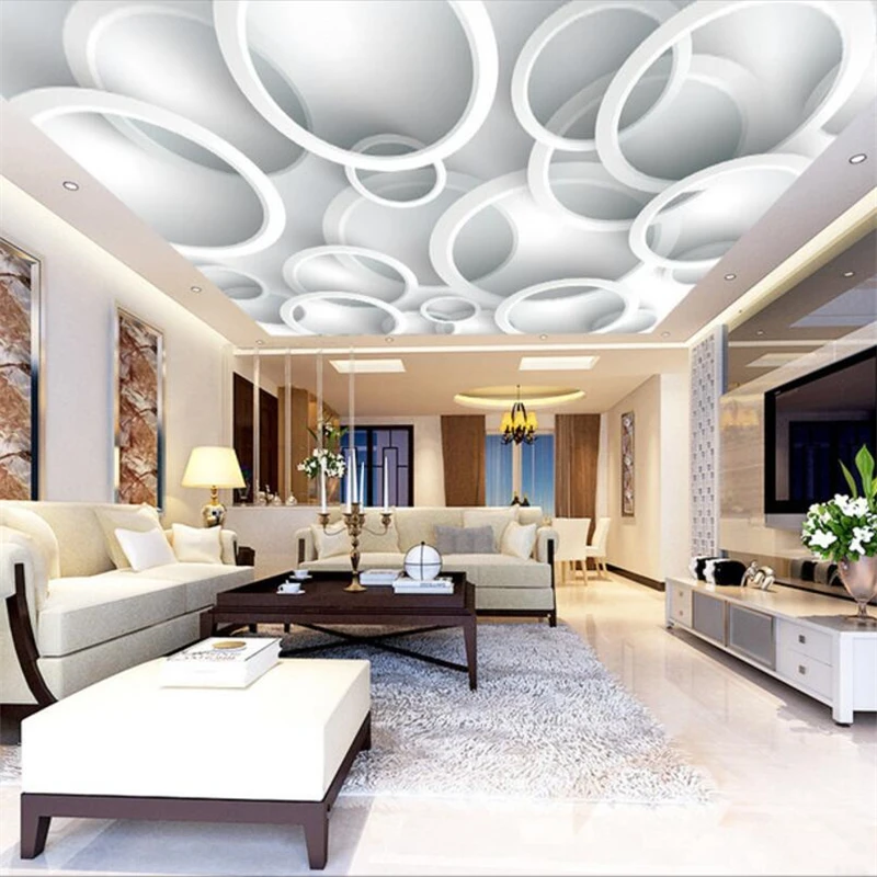 

wellyu papel de parede Custom Wallpapers 3d Photo Murals Обои Vector White Simple Atmosphere Mirage Circle Ceiling 3d wallpaper