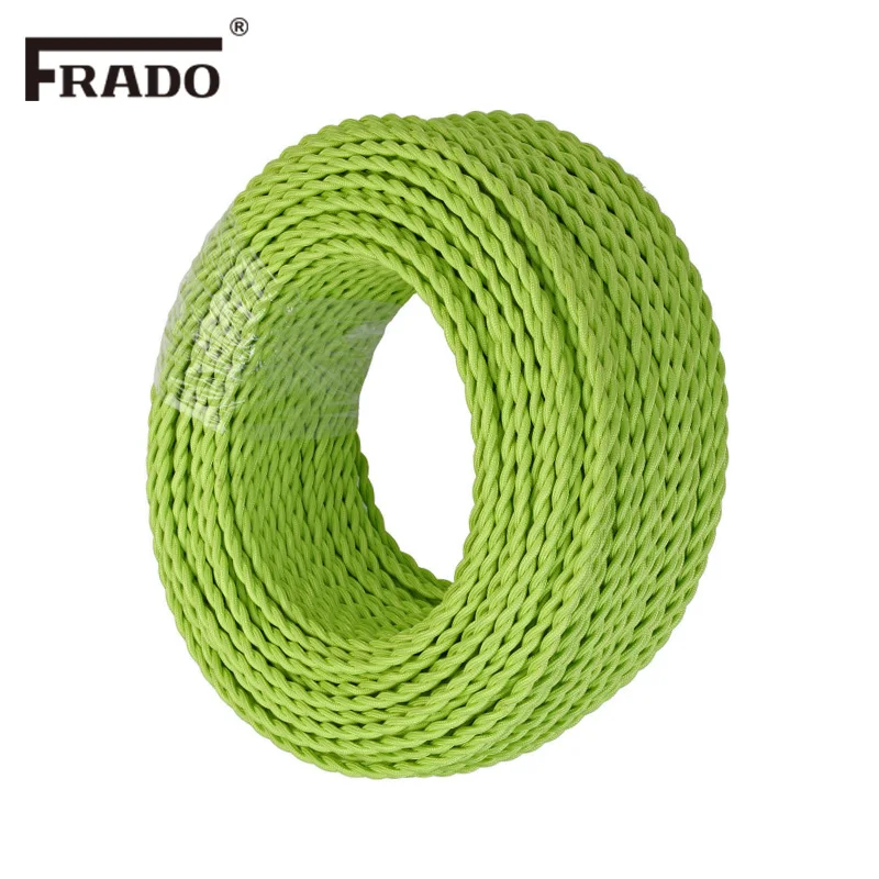 2*0,75mm Vintage Twisted Elektrische Draht Beige Textil Kabel Edison Vintage Lampe Kabel Geflochtene Retro Anhänger Licht Lampe draht – Detail 12