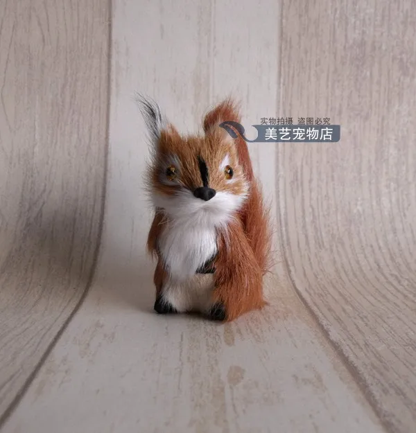 Simulation squirrel polyethylene&furs squirrel model funny gift about 8cmx4cmx7cm