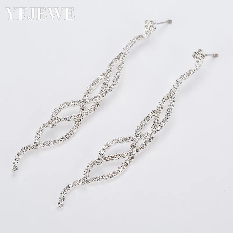 Crystal Type of Women's Exaggerated leaves Earrings Wedding Fashion Women Jewelry Drop Earrings Luxurious Crystal Earrings E388