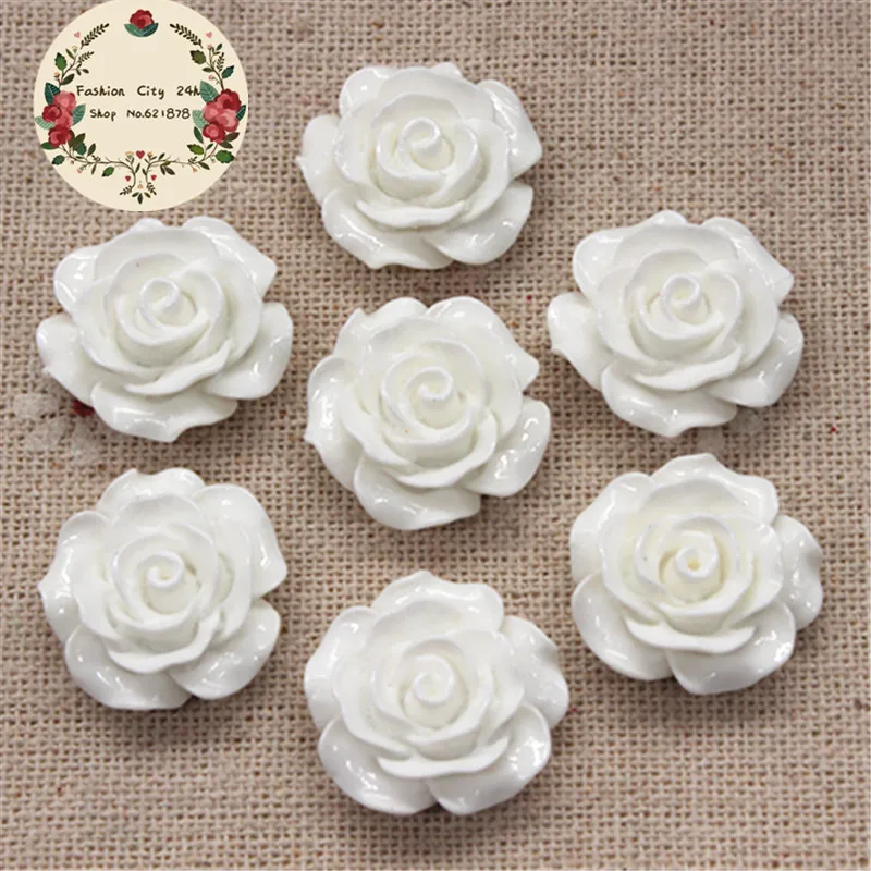 Flor de Camelia de resina, cabujón plano, álbum de recortes DIY, fabricación de manualidades decorativas, 15 colores a elegir, 20mm, 30 piezas