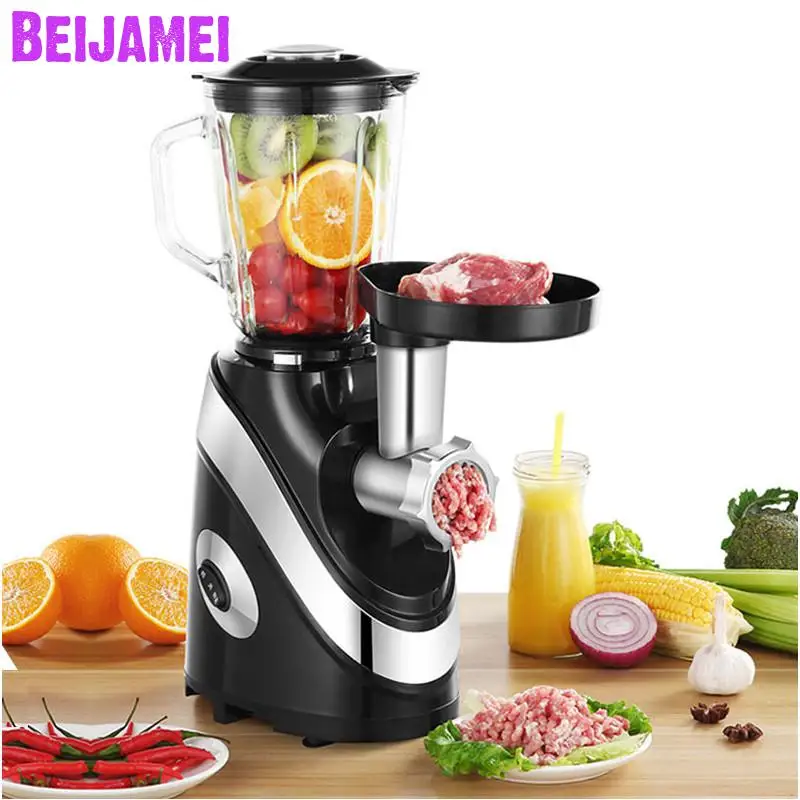 BEIJAMEI Commercial Vegetable Fruit Juicers Machine Electric Juice Extractor Multifunctional Meat grinder chopper sausage maker