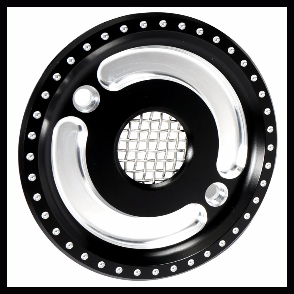 Front Black Drive Pulley Engine Cover For Harley Sportster XL 883 1200 48 72 SuperLow Nightster 04 05 06 07 08 09-18