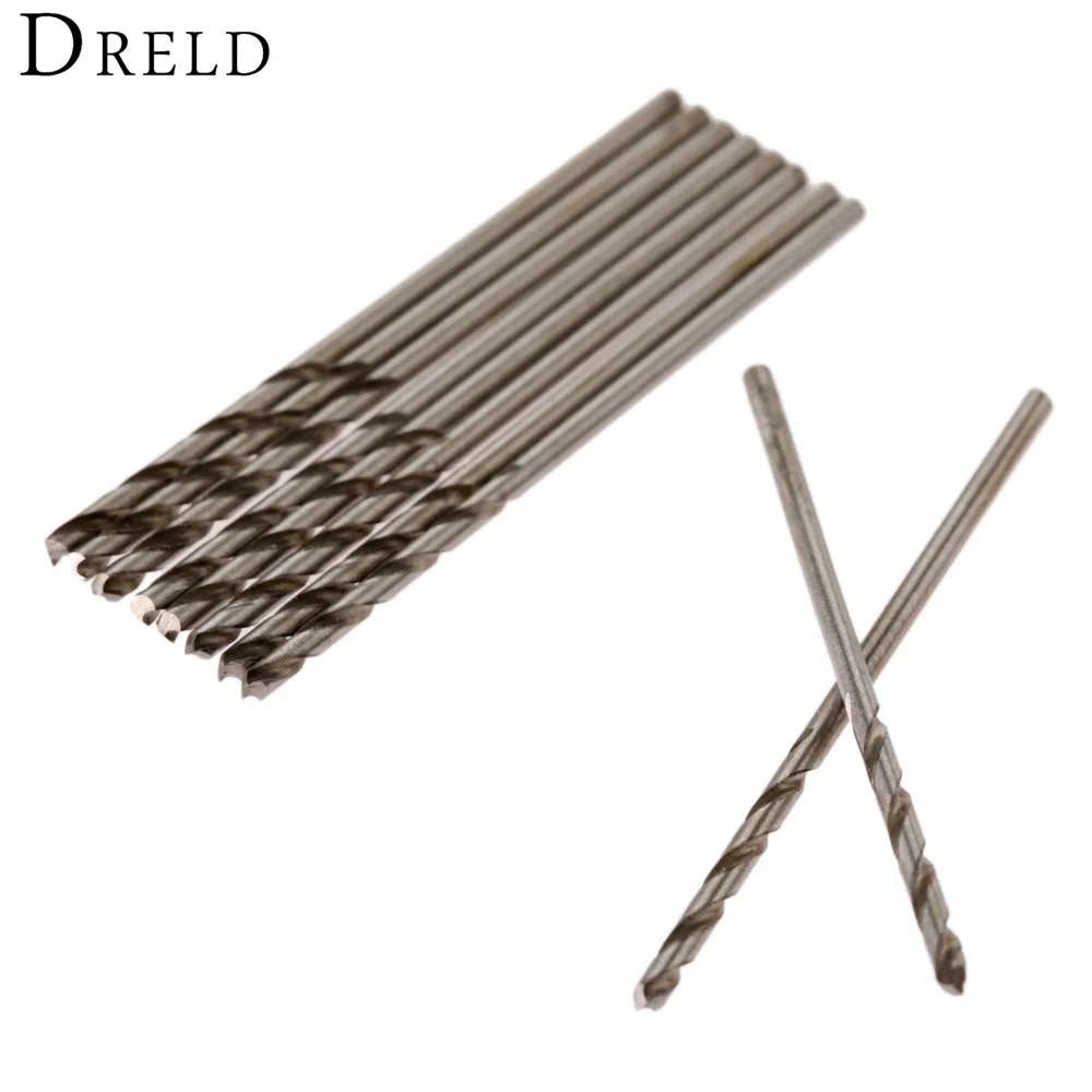 10 Buah Bit Bor Mikro 0.9Mm Pisau Lurus Baja Kecepatan Tinggi Bit Bor Putar HSS Alat Bor Kayu Alat Listrik Bor