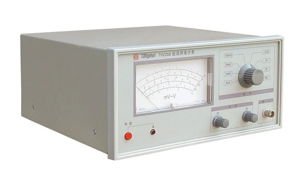 Fast arrival ultrahigh-frequency millvoltmeter TH2268 1kHz-1200MHz 1mV-10V; basic accuracy: ±2%; analog pointer