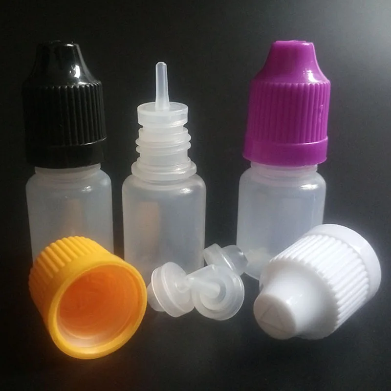 2500pcs PE 5ml Dropper Bottles empty plastic Eye Dropper Bottle oil bottle for E Cig With Childproof Cap Free shipping