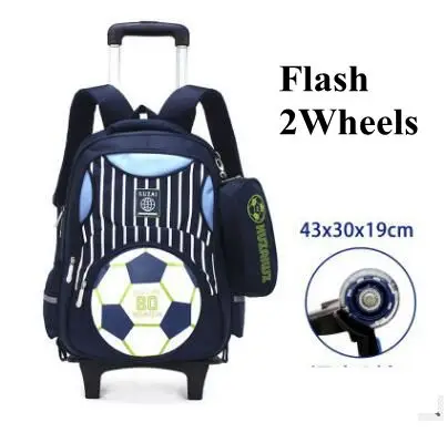 Wheeled backpack for kids Rolling bags for boys Student trolley backpack school bags with wheels Children travel trolley Mochila