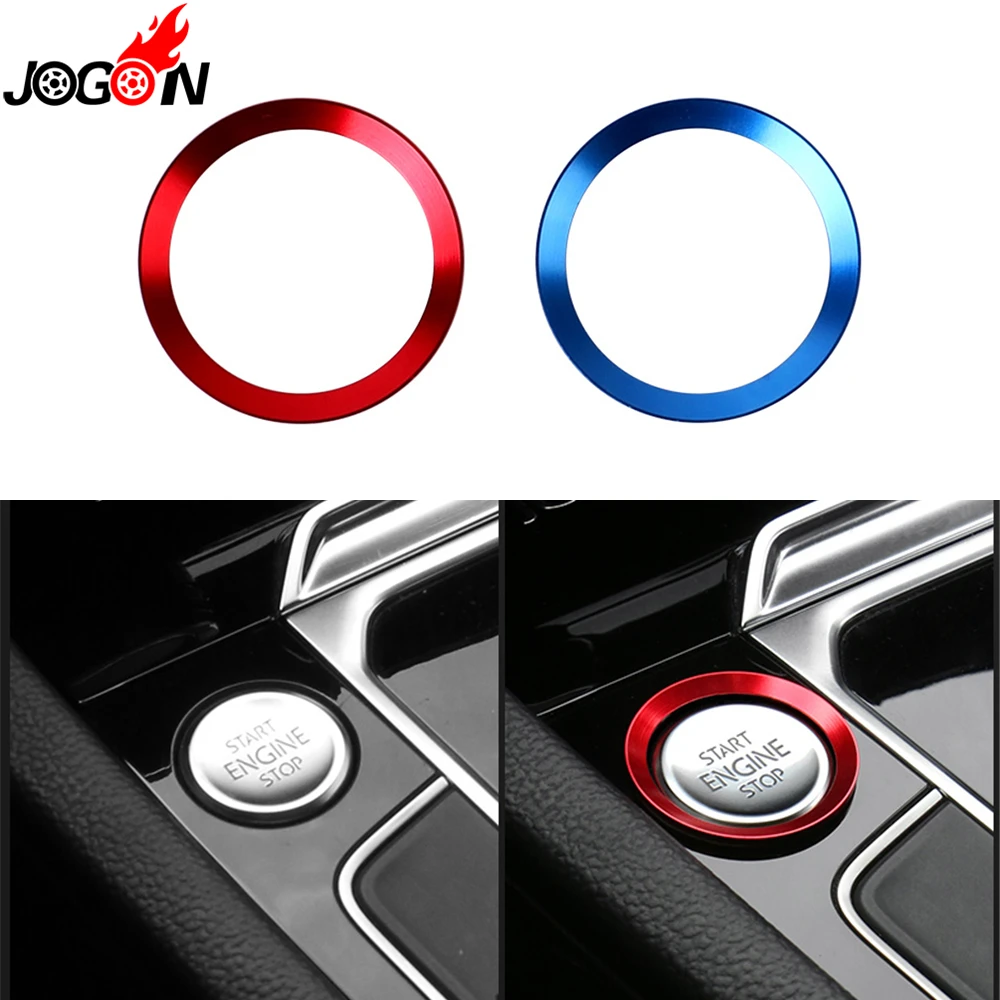 Red Blue Start Engine Stop Button Ring Cover Trim For VW Golf 7 MK7 GTI R Jetta CC Passat B8 Touareg Altas T-roc Touran Tiguan