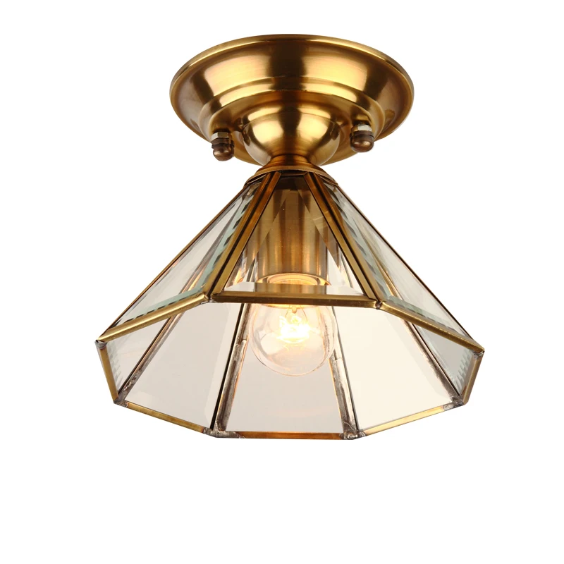 

Single-headed European-style copper ceiling lamp corridor led a small ceiling lighting balcony balcony aisle lights