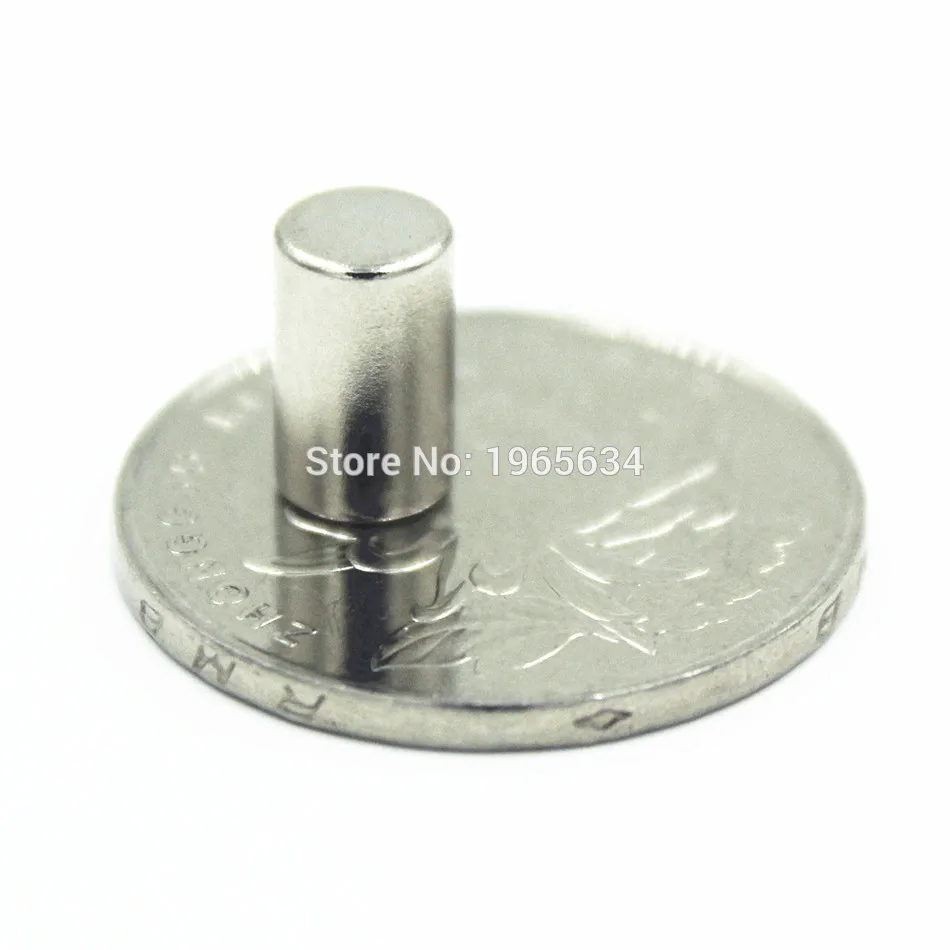 200pcs Neodymium N35 Dia 6mm X 10mm  Strong Magnets Tiny Disc NdFeB Rare Earth For Crafts Models Fridge Sticking magnet 6x10mm