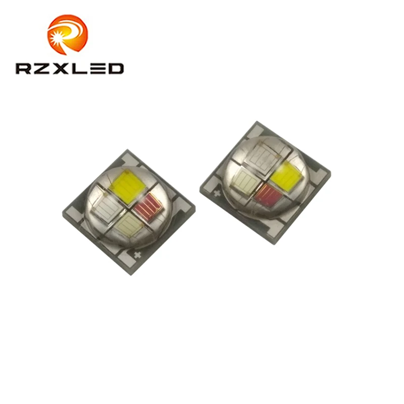 

10Pcs/Lot LED 12W Tri-Color(Red-Blue-Green-White) PLCC6 With Lens Surface Mount package 5050RGBW Diode