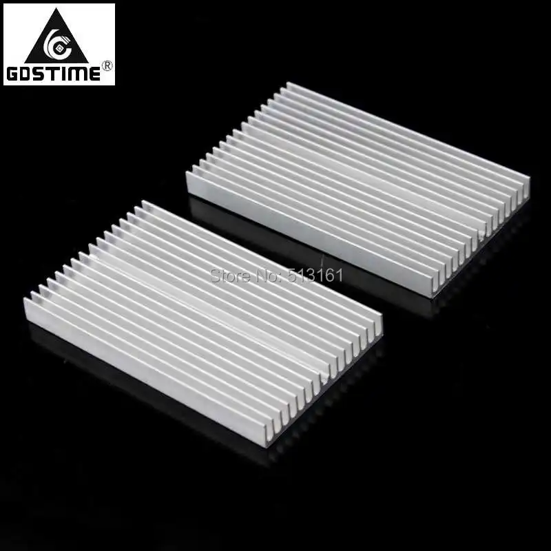 

30PCS Gdstime 100mm 100x60x10mm Extruded Aluminum Heatsink LED IC Chip VGA Memory