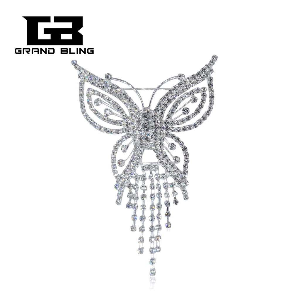 Luxury&Royal Design of Crystal Butterfly Brooch Jewelry for Fashion Ladies