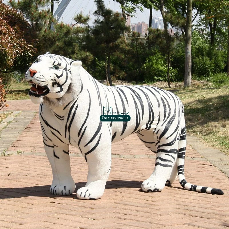 Dorimytrader Jumbo Simulation Tiger Plush Toy Giant Forest  Animals Photography Props Home Decoration Gift 43inch 110cm