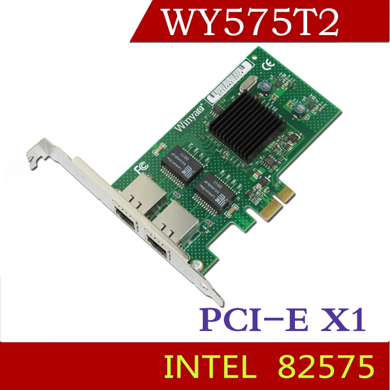 

Winyao WY575T2 PCI-e X1 десктопный двухпортовый гигабитный Ethernet-адаптер Сетевая карта intel82575 чипсет ROS ISCSI ESXI PXE WOL VLAN