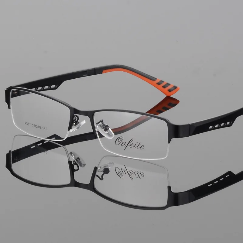 Reven Jate 2387 Half Rimless Eyeglasses Frame  Prescription Semi-Rim Glasses Frame For Women's Eyewear Female Armacao Oculos