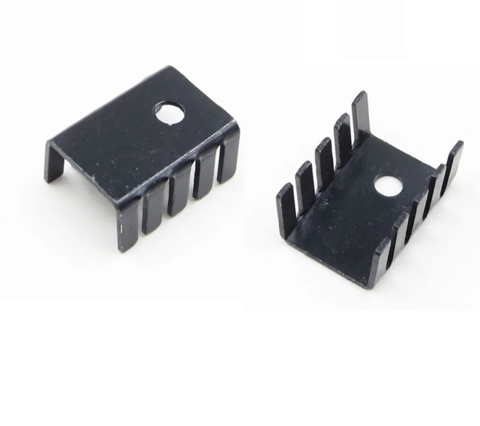 20PCS TO-220 Heat Sink Black TO220 19x15x10mm IC Heat Sink Aluminum Good