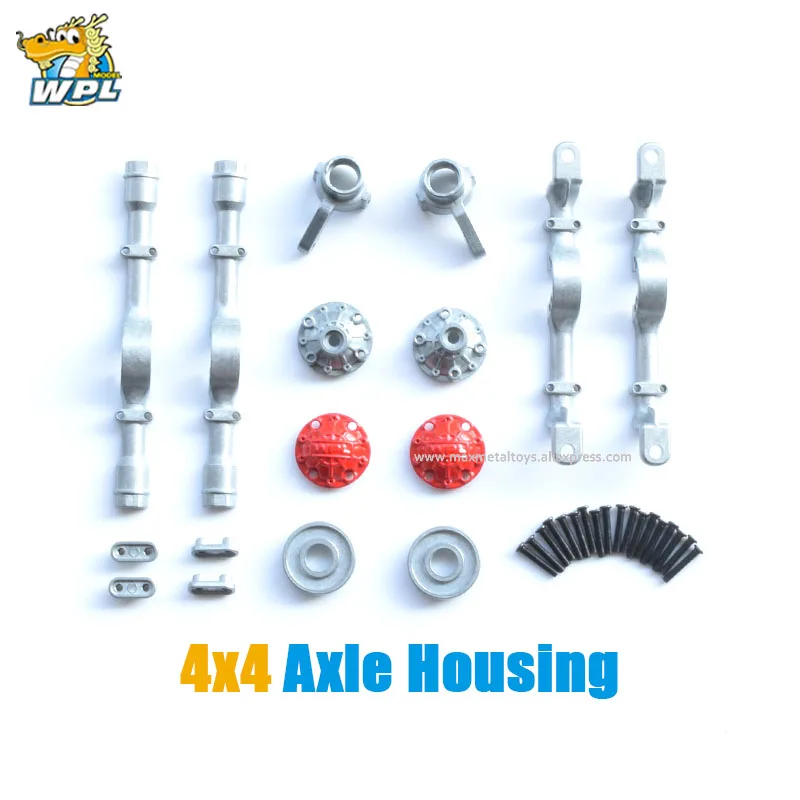 WPL Upgrade Full Metal Spare Part Axle Housing Front Rear Metal Shaft Shell OP Fitting Accessories B14 B16 B24 C14 C24 C34 B36