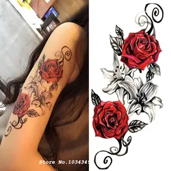 Waterproof Temporary Tattoo Sticker Body Art Arm Fake Flash Tattoos For Women