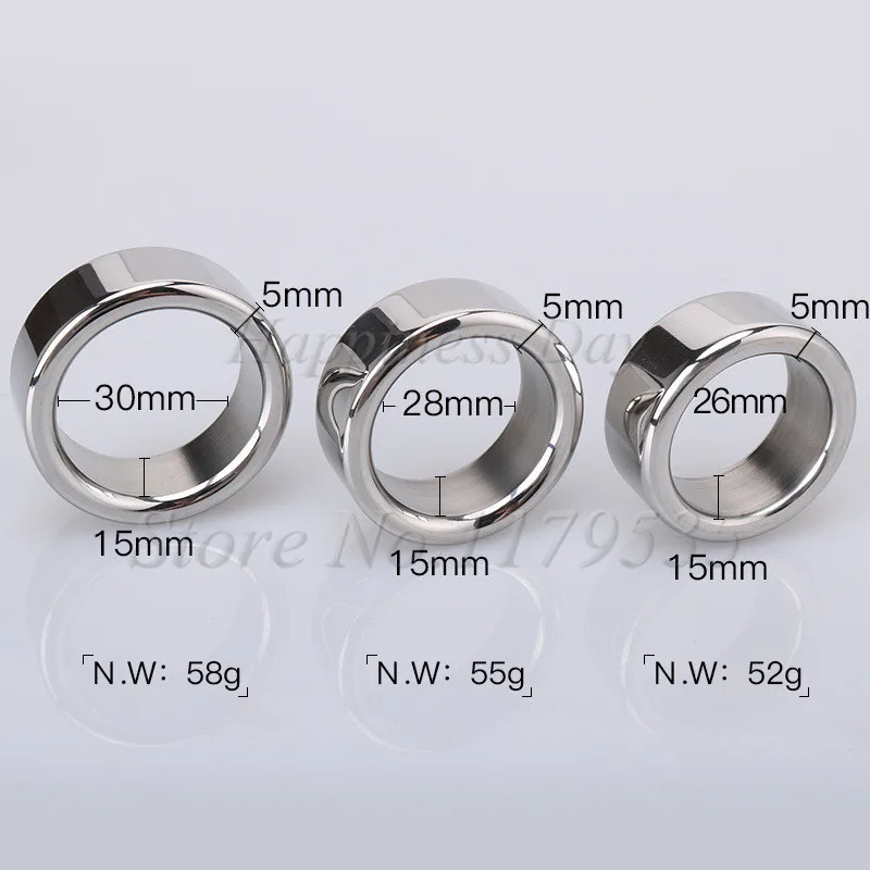 26mm/28mm/30mm Stainless Steel Delay Ejaculation Penis Ring Cock Rings Male Chastity Device Sex Ring Cock Ring Sex Toys for Men