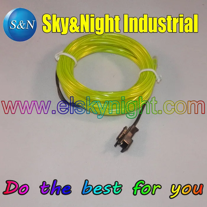 (6 Set / Lot)  Kelly Color-5M Flexible Neon Light EL Wire Rope Tube with Controller +Free Shipping