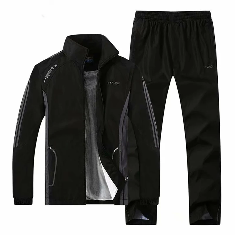 Windproof Sportswear Men Sport Set Team Tracksuit Polyester Uniforms Game Sportsuit Breathable Man Gym Training Running Sets