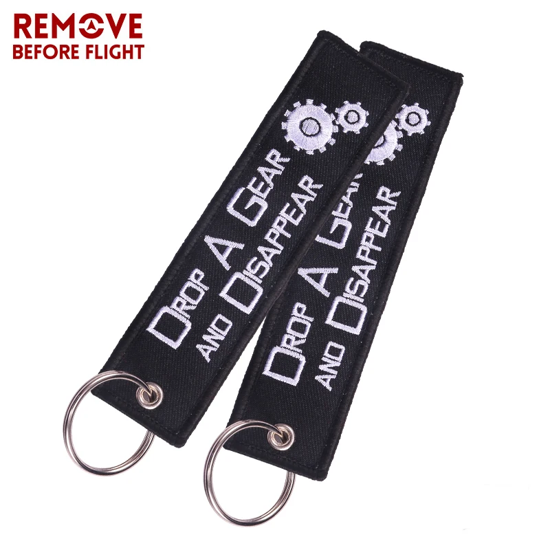 

20 PCS Wholesale Motorcycle Key Chain Bijoux Keychain for Cars llaveros Keychains Embroidery Drop A Gear Key Ring for Car