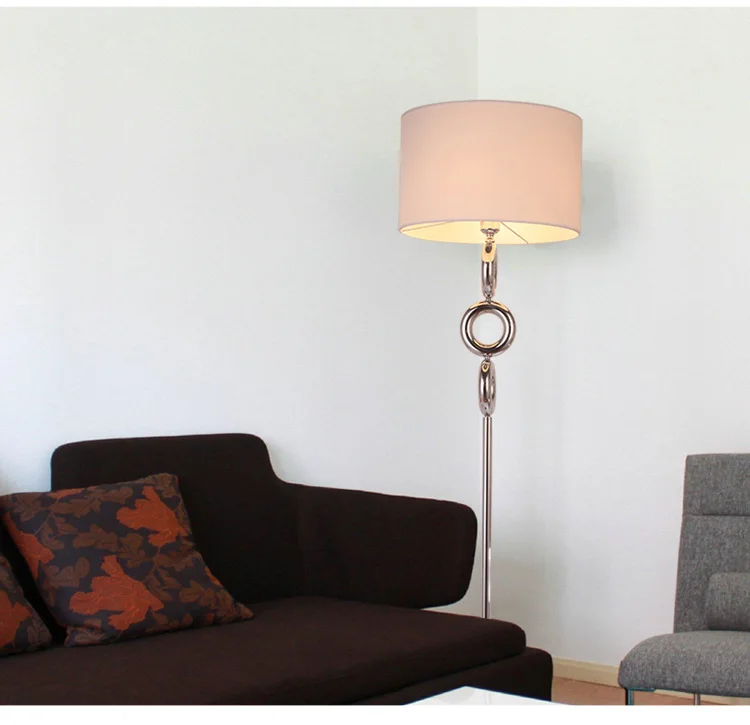 

Нордический Торшер для гостиной, современный напольный светильник для спальни, кабинет, светодиодная вертикальная лампа, черные, белые настольные лампы, освещение, za992