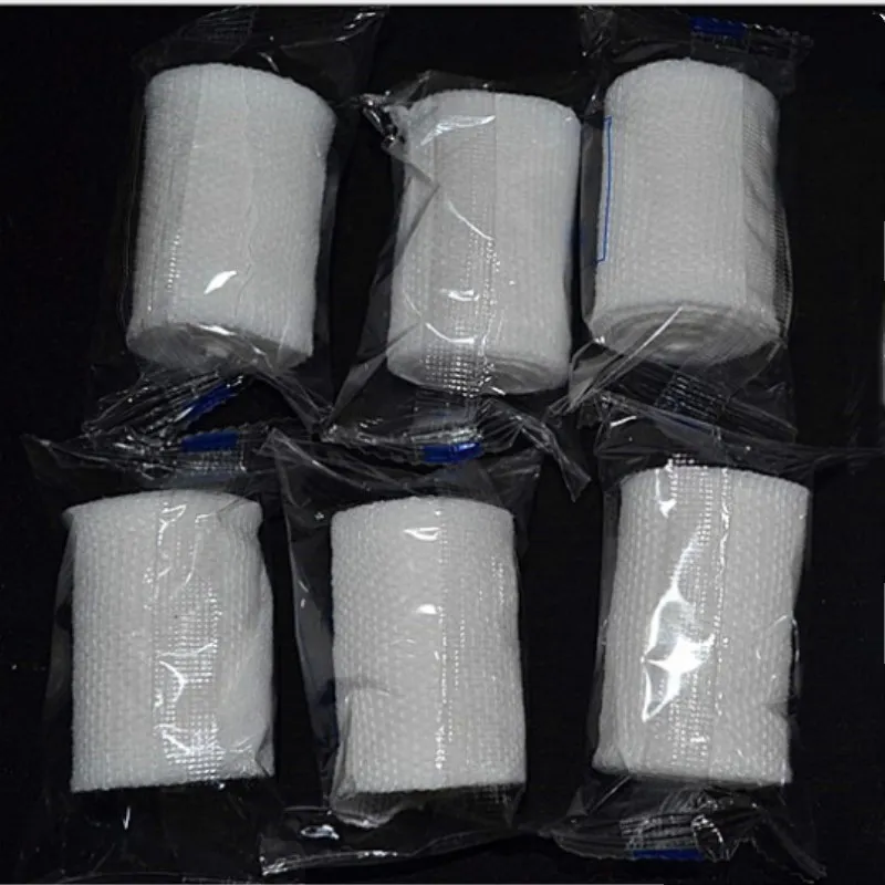 10 pcs/Lot PBT Elastic bandages White bandage First aid kit supplies for home care and wound fixation 5cmx4.5m 7.5x4.5m 10x4.5m