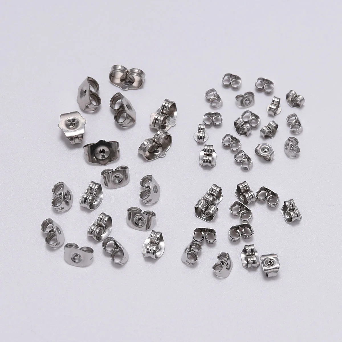 

100pcs/lot Stainless Steel Earring Backs Stopper Earnuts Stud Earring Back Supplies For Jewelry Findings Making DIY Accessories