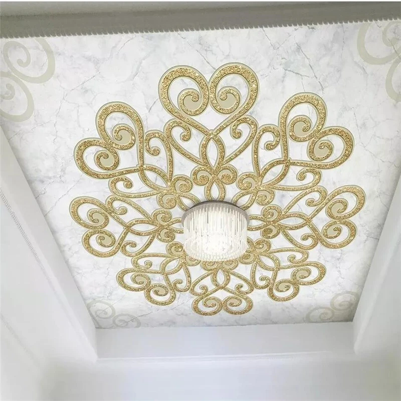 

wellyu Custom wallpaper papel de parede 3D photo murals luxury European marble texture golden pearl ceiling 3d wallpaper mural