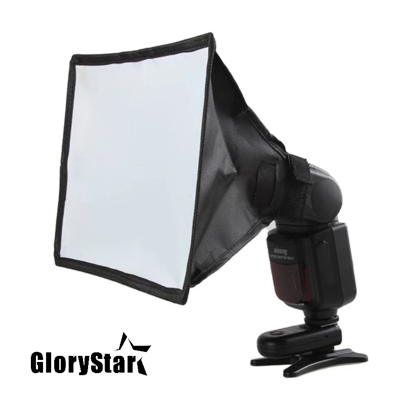 Silver Reflector Flash Diffuser Softbox Professional Mini Photo Diffuser Soft Light Box for Canon Nikon Sony Camera 17cm*15cm