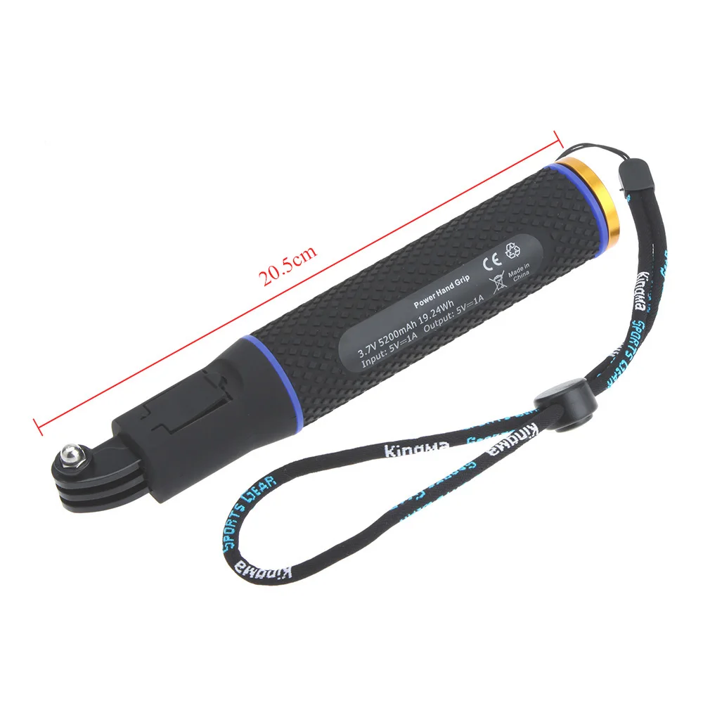 Impugnature portatili Selfie Stick con 5200mAH Power Bank Bar monopiede per Gopro Hero 11 10 9 8 7 6 5 DJI Sjcam Yi Action Camera Phones