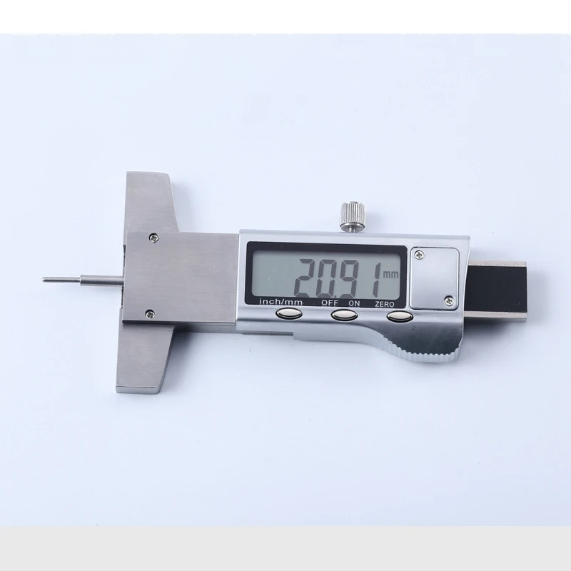 0.01mm Digital Tread Depth Gauge 0-25mm LCD Stainless Steel Tyre Tread Depth Gauge Caliper Tread Ruler Metric/inch Interchange