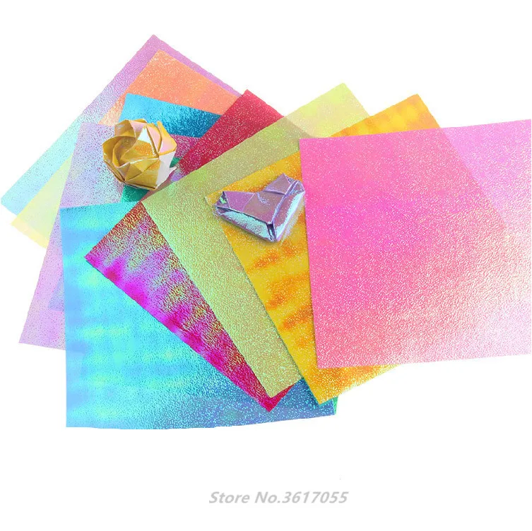 50pcs/set Square Shining Origami Paper DIY Craft Paper Kids Handmade DIY Scrapbooking Craft Decoration New Year Xmas Gifts