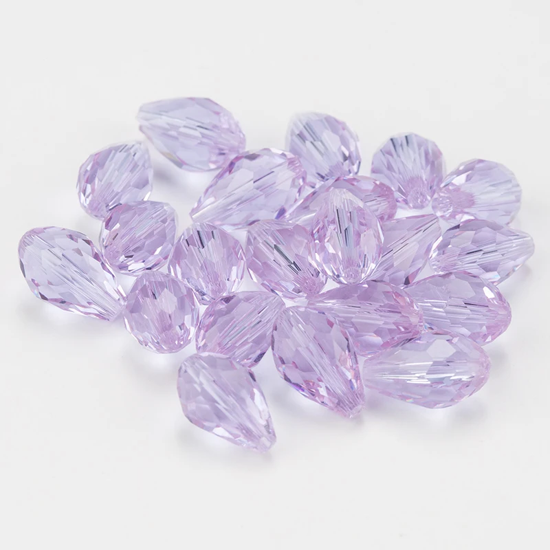 Top Quality 10x15MM Crystal Tear Drop Shape Jewelry Beads Glass Beads Loose Spacer Round Beads For Jewelry Making DIY 15 colors