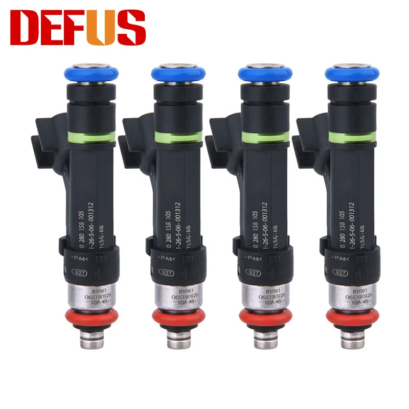 4X Fuel Injector OEM 0280158105 Nozzle for Mazda M6 2.0 2.3 Fusion Focus Escape Mercury Fuel Injection 0280 158 105 kit