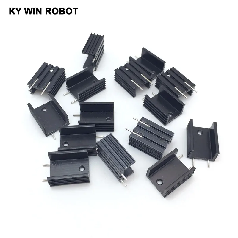 10pcs  Aluminium TO-220 Heatsink TO 220 Heat Sink Transistor Radiator TO220 Cooler Cooling 15*10*20MM With 2Pin