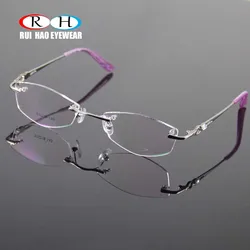 Rimless Women's Glasses Frame Designer Spectacles Women Eyeglasses Optical Frame Prescription Eyewear Eyeglass Frames gafas