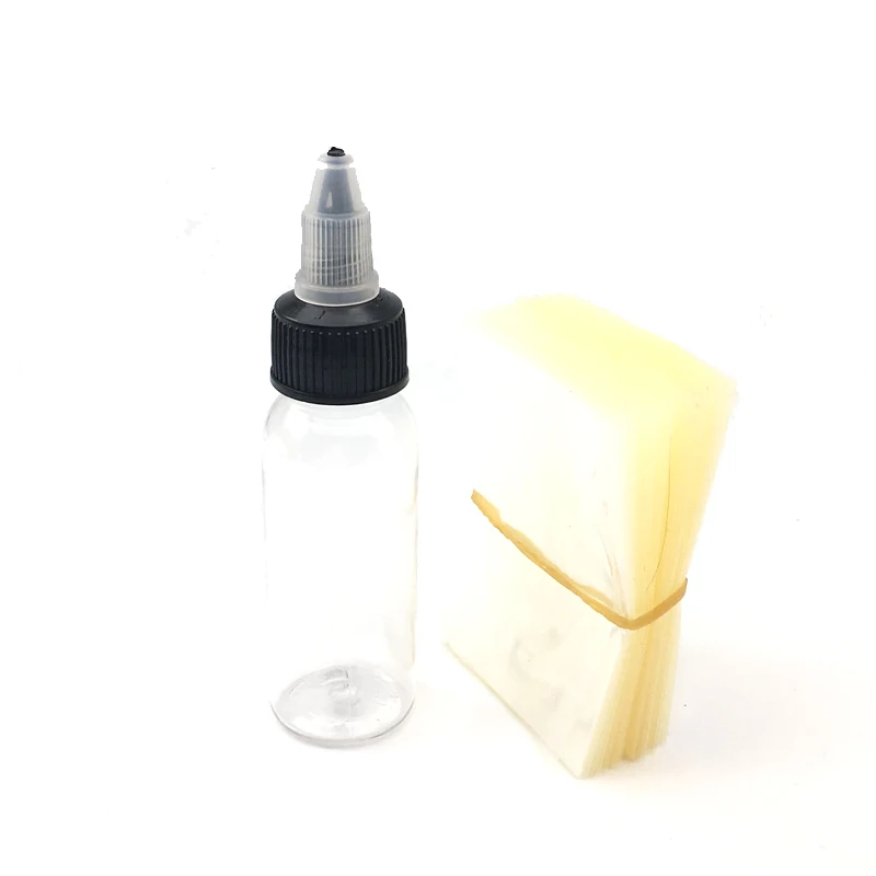 Film PVC transparent pour bouchon torsadé 30ml 60ml, 200 pièces, bouteille de Pigment d'encre de tatouage en plastique vide