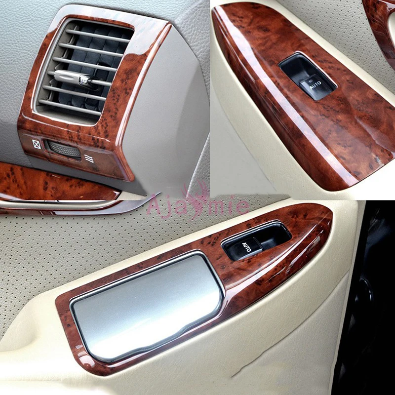 Interni in legno colore modanatura rivestimento pannello copertura Car Styling 2003-2009 per Toyota Land Cruiser 120 Prado FJ120 accessori